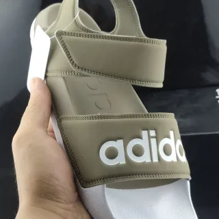 Adidas Yeezy Slide 军绿白休闲凉鞋