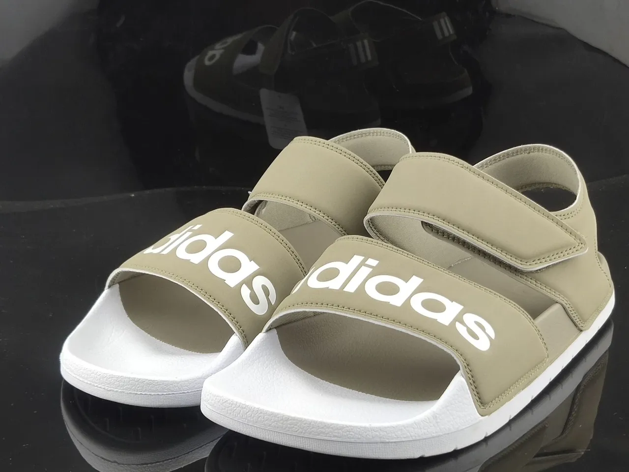Adidas Yeezy Slide Sandales Décontractées Vert Militaire Blanc 6