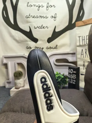 Adidas Yeezy Slide Black and White Slippers 3