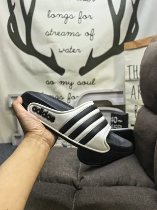 Adidas Yeezy Slide Black and White Slippers 5