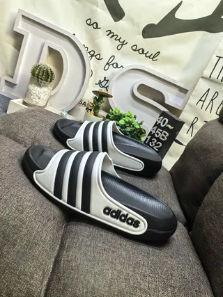 Adidas Yeezy Slide Black and White Slippers 7