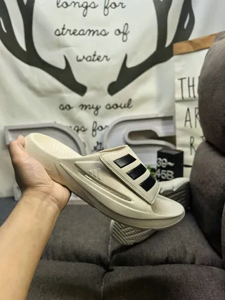 Adidas Yeezy Slide White Black Slippers 5
