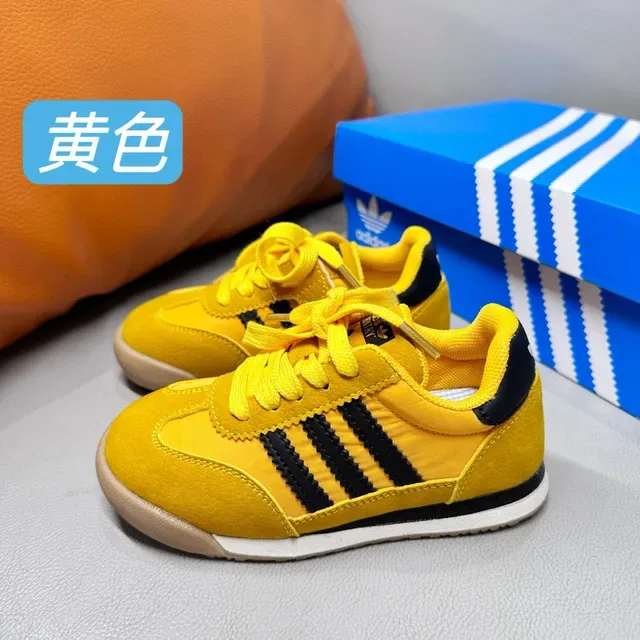 Adidas Yellow Black Retro Runner Suede Upper Lifestyle Sneakers 3