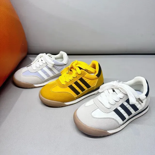 Adidas Yellow Black Retro Runner Suede Upper Lifestyle Sneakers 7