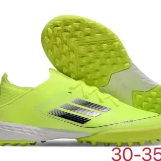 Adidas Yellow White Knit Upper Gradient Stripe Detailing Turf Soccer Shoes