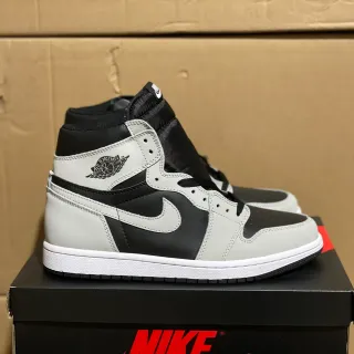 Air Jordan 1 Negro Gris Alto Cuero y Satén Superior Zapatos de Baloncesto