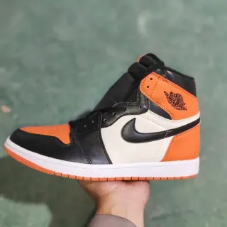 Air Jordan 1 Negro Blanco Naranja Zapatos de Baloncesto