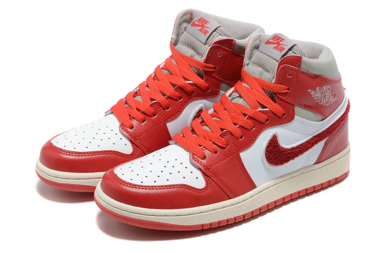 Air Jordan 1 High Chaussures de Basketball Rouge et Blanc 2