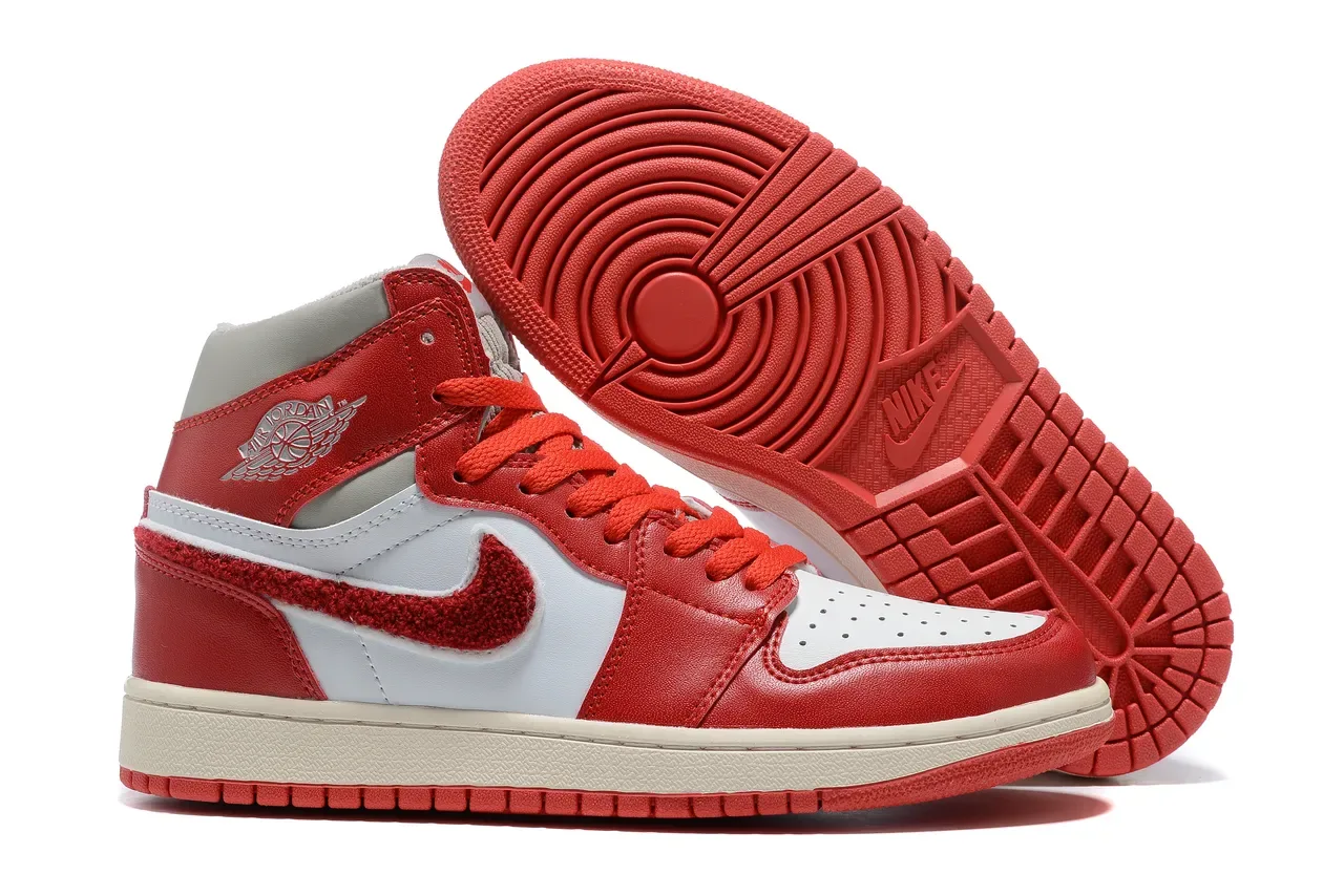 Air Jordan 1 High Chaussures de Basketball Rouge et Blanc 3