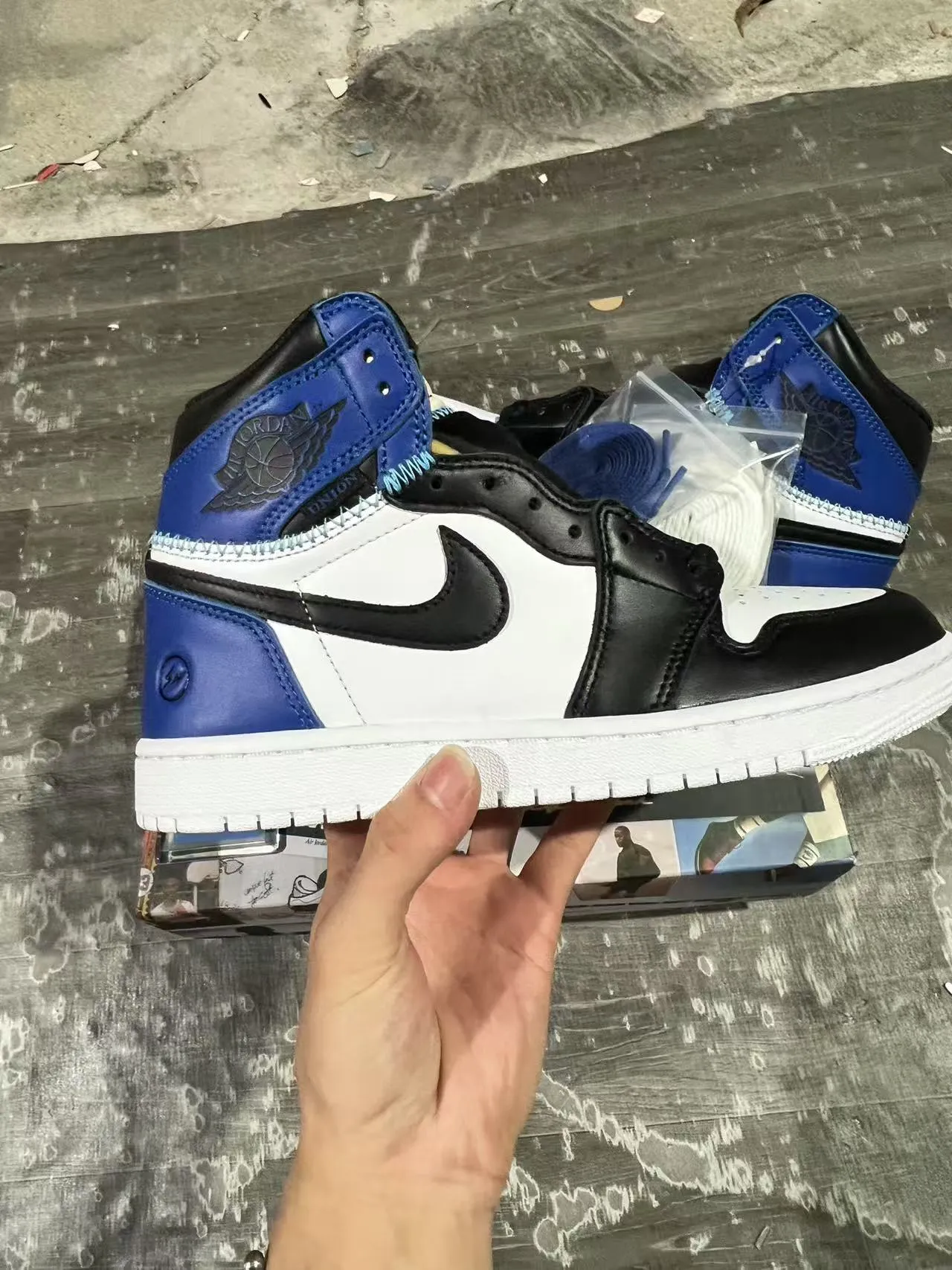 Air Jordan 1 High Union Los Angeles Royal Blue Black White Basketball Shoes 5