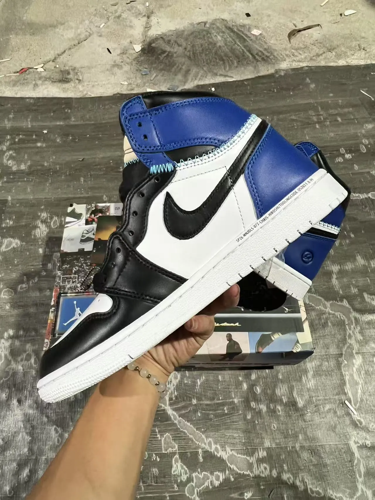 Air Jordan 1 High Union Los Angeles Royal Blue Black White Basketball Shoes 6