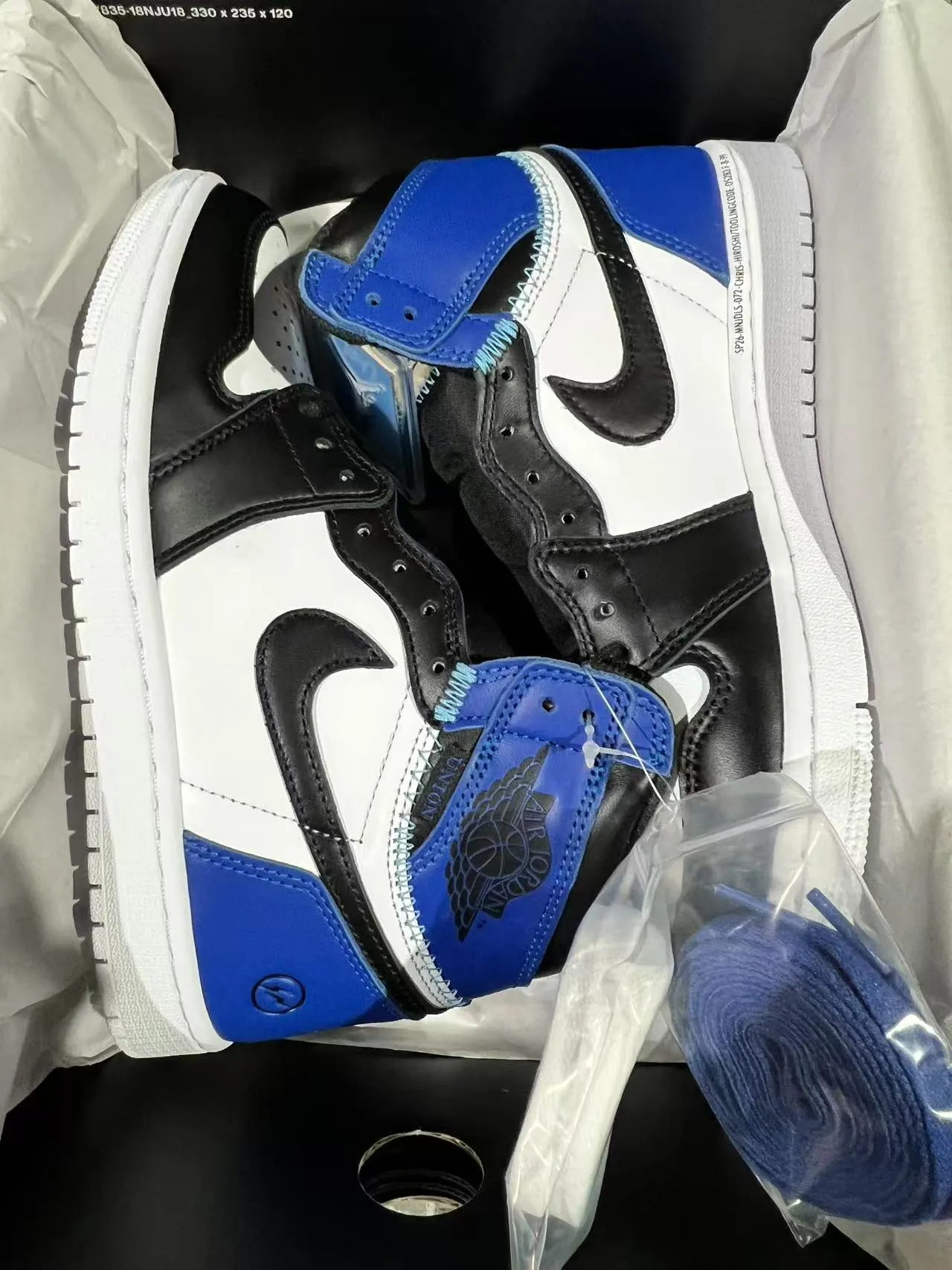 Air Jordan 1 High Union Los Angeles Royal Blue Black White Basketball Shoes 9