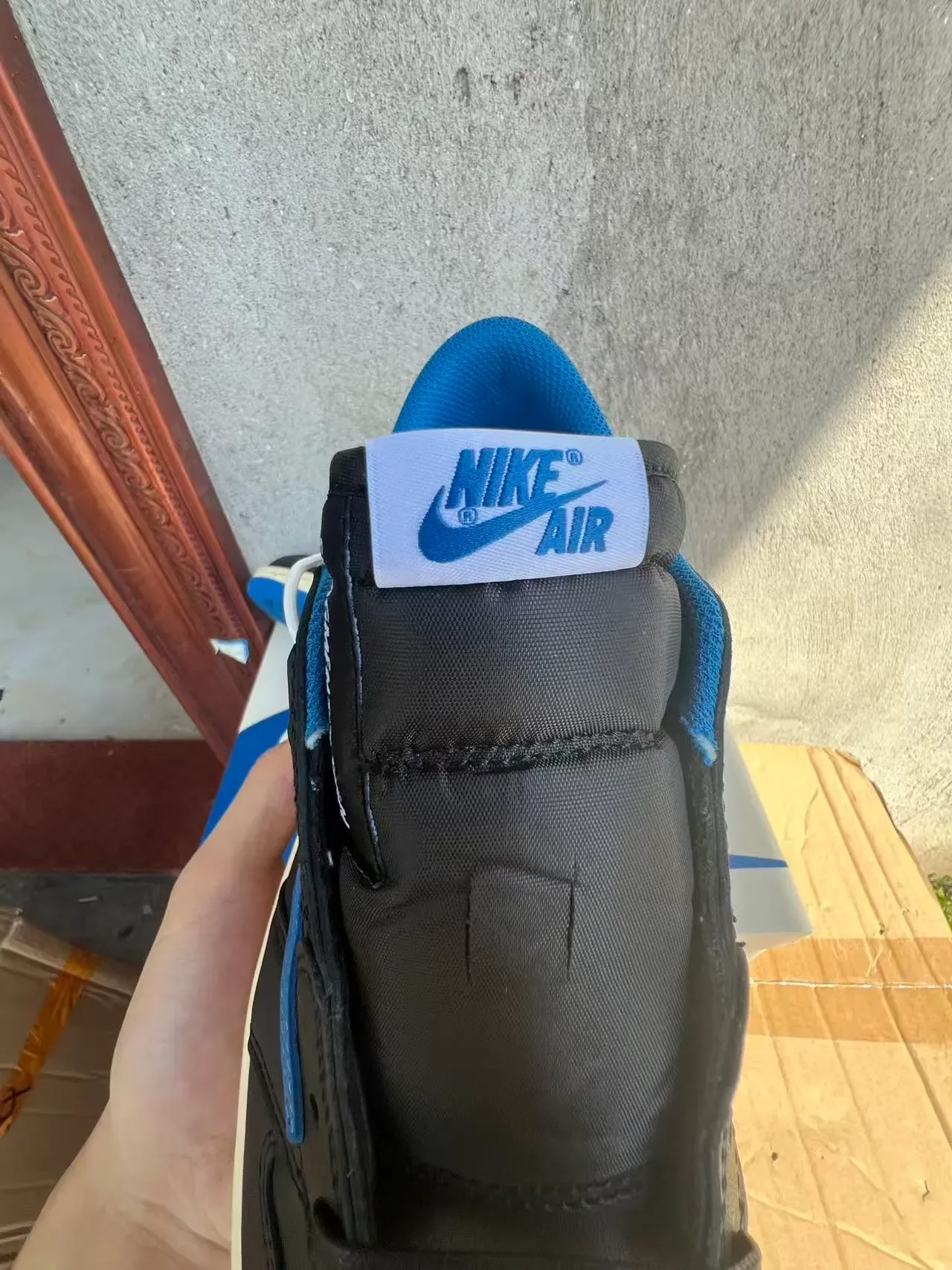 Air Jordan 1 Low Fragment Design Cactus Jack Black Blue Lifestyle Sneakers 4