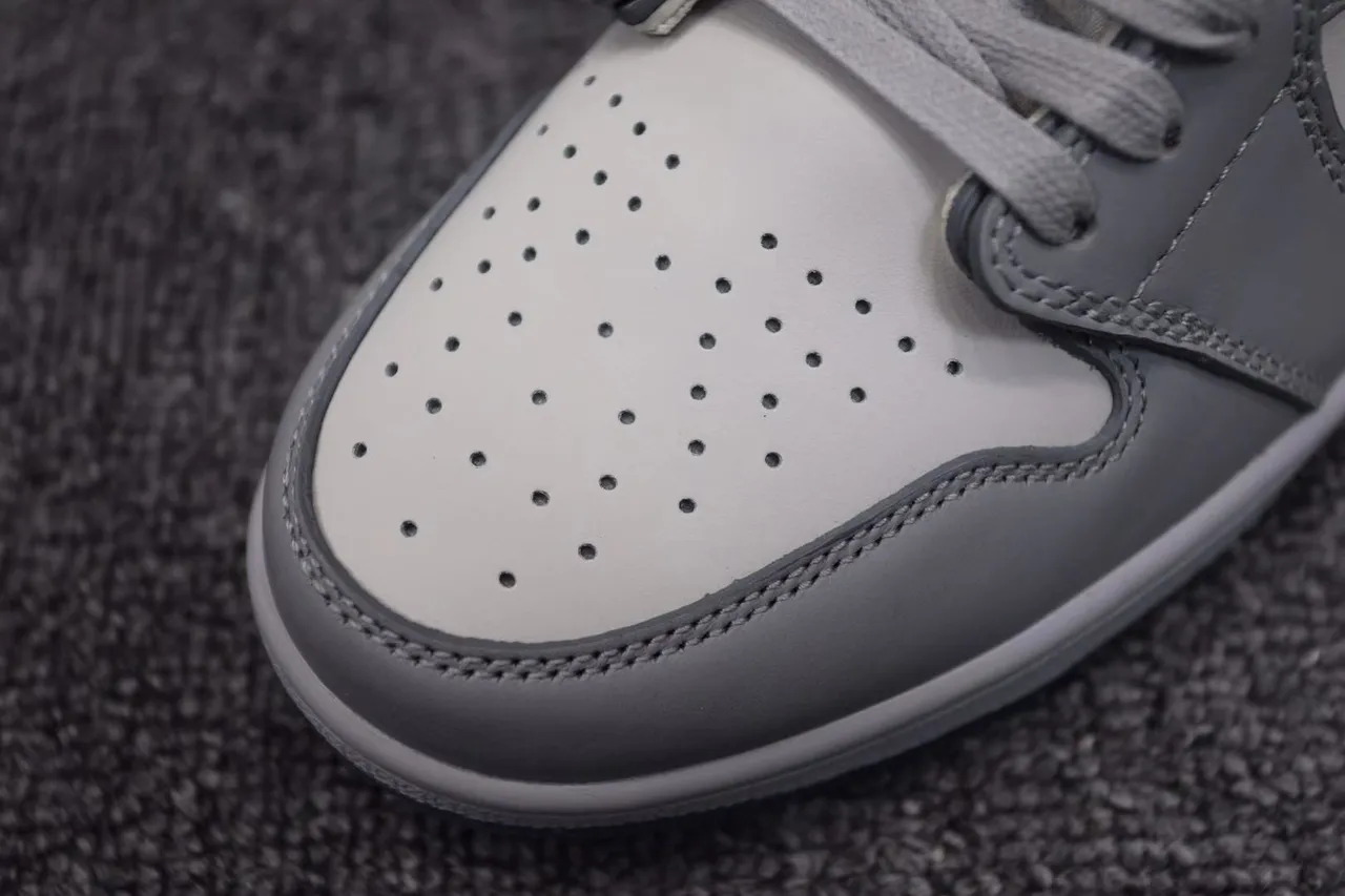Chaussures de basketball Air Jordan 1 x Dior blanc gris noir semelle translucide 9