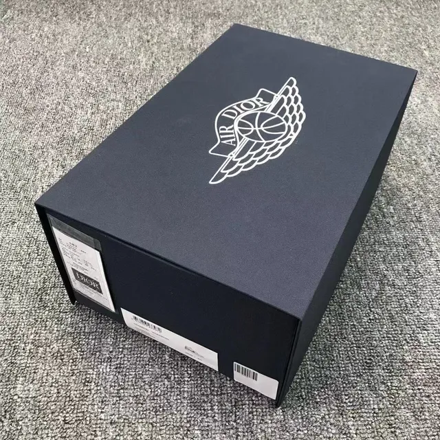 Chaussures de basketball Air Jordan 1 x Dior blanc gris noir semelle translucide 16