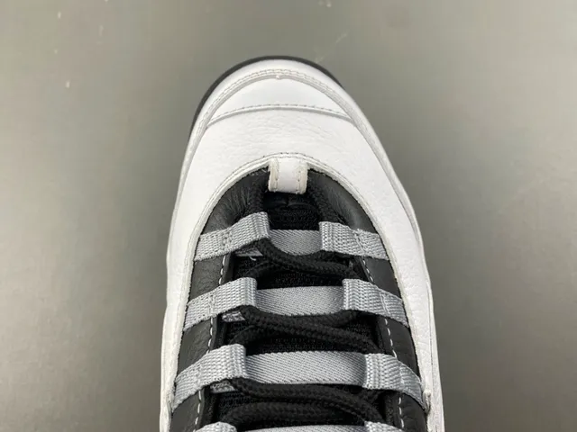 Air Jordan 10 Tênis de Basquete Branco Preto Cinza 5