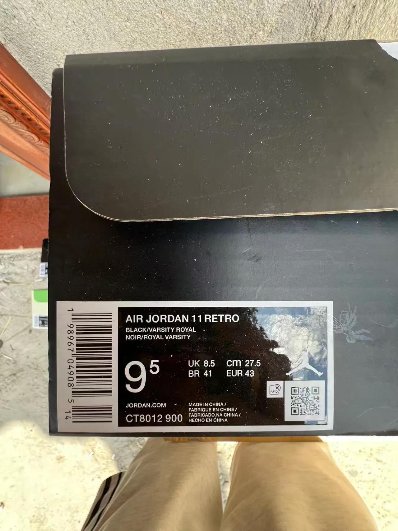 Air Jordan 11 Black Patent Leather White Ice Basketball Shoes 10