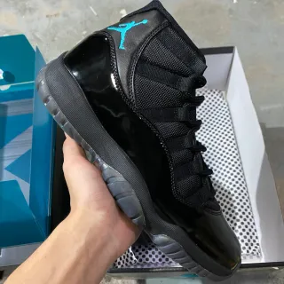 Air Jordan 11 Black Turquoise Jumpman Basketball Shoes