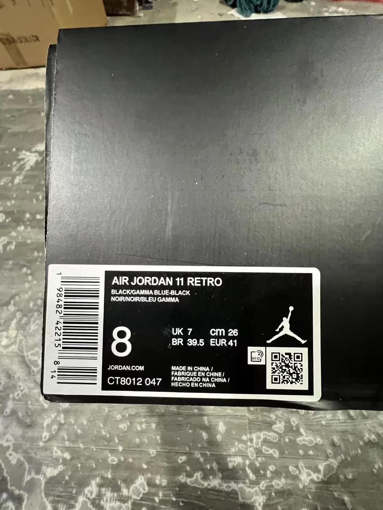 Air Jordan 11 Noir Turquoise Cuir Patent Chaussures de Basketball 10