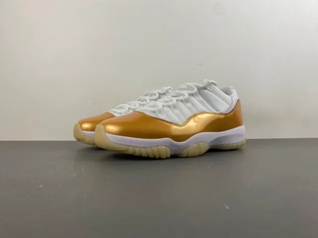 Air Jordan 11 White Gold Patent Leather Basketball Shoes 11