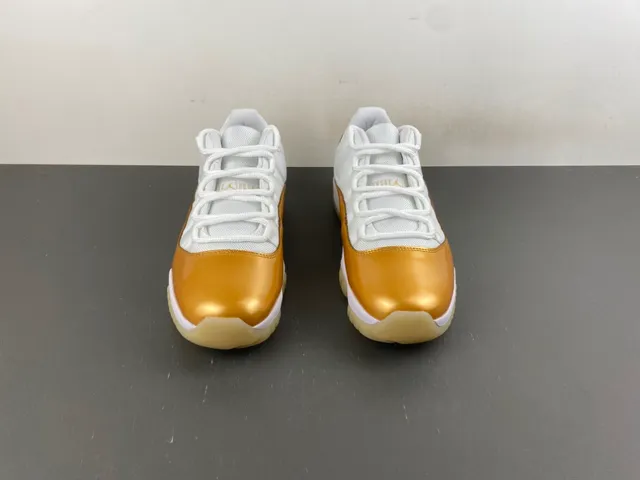 Air Jordan 11 White Gold Patent Leather Basketball Shoes 12