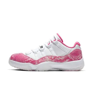 Air Jordan 11 White Pink Snakeskin Basketball Shoes