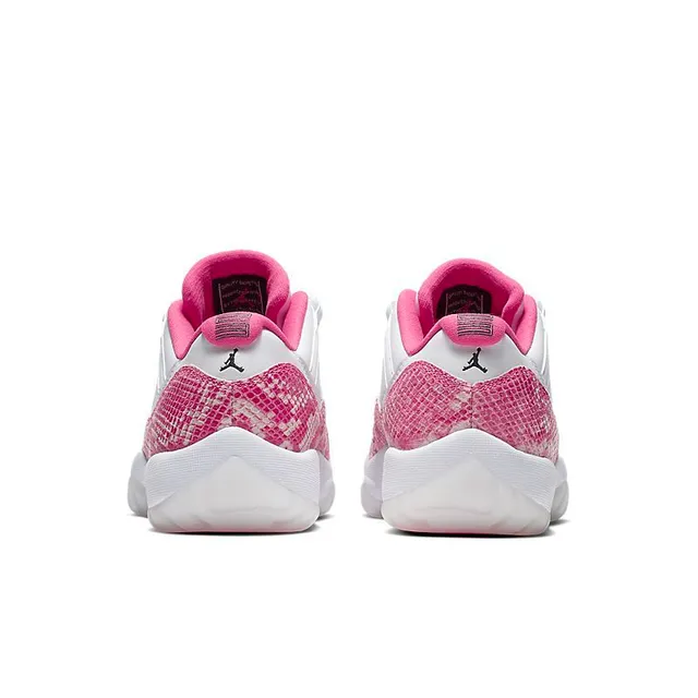 Air Jordan 11 White Pink Snakeskin Basketball Shoes 2