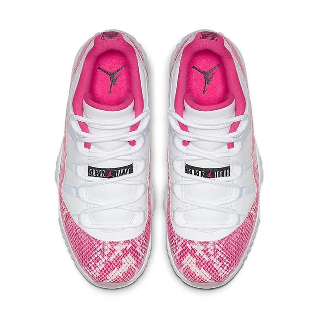 Air Jordan 11 White Pink Snakeskin Basketball Shoes 4