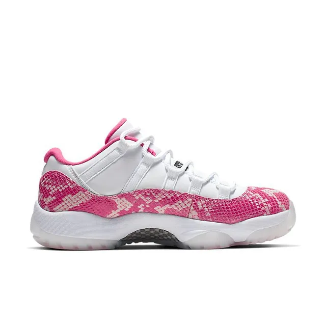 Air Jordan 11 White Pink Snakeskin Basketball Shoes 5