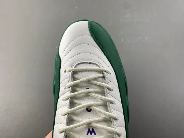 Chaussures de basketball Air Jordan 12 blanc et vert 5