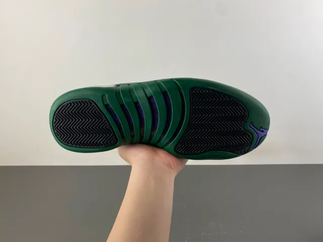 Chaussures de basketball Air Jordan 12 blanc et vert 10