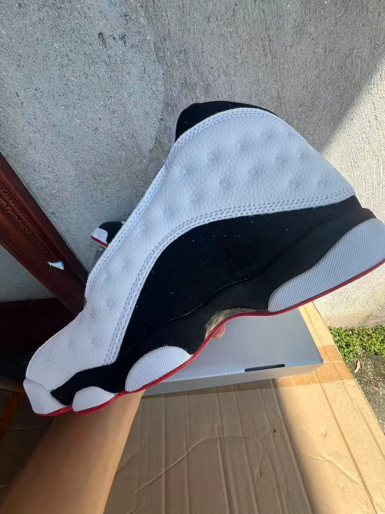 Air Jordan 13 White Black Red Basketball Shoes 5