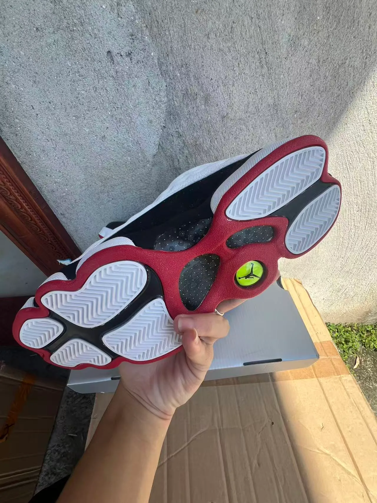 Air Jordan 13 White Black Red Basketball Shoes 6