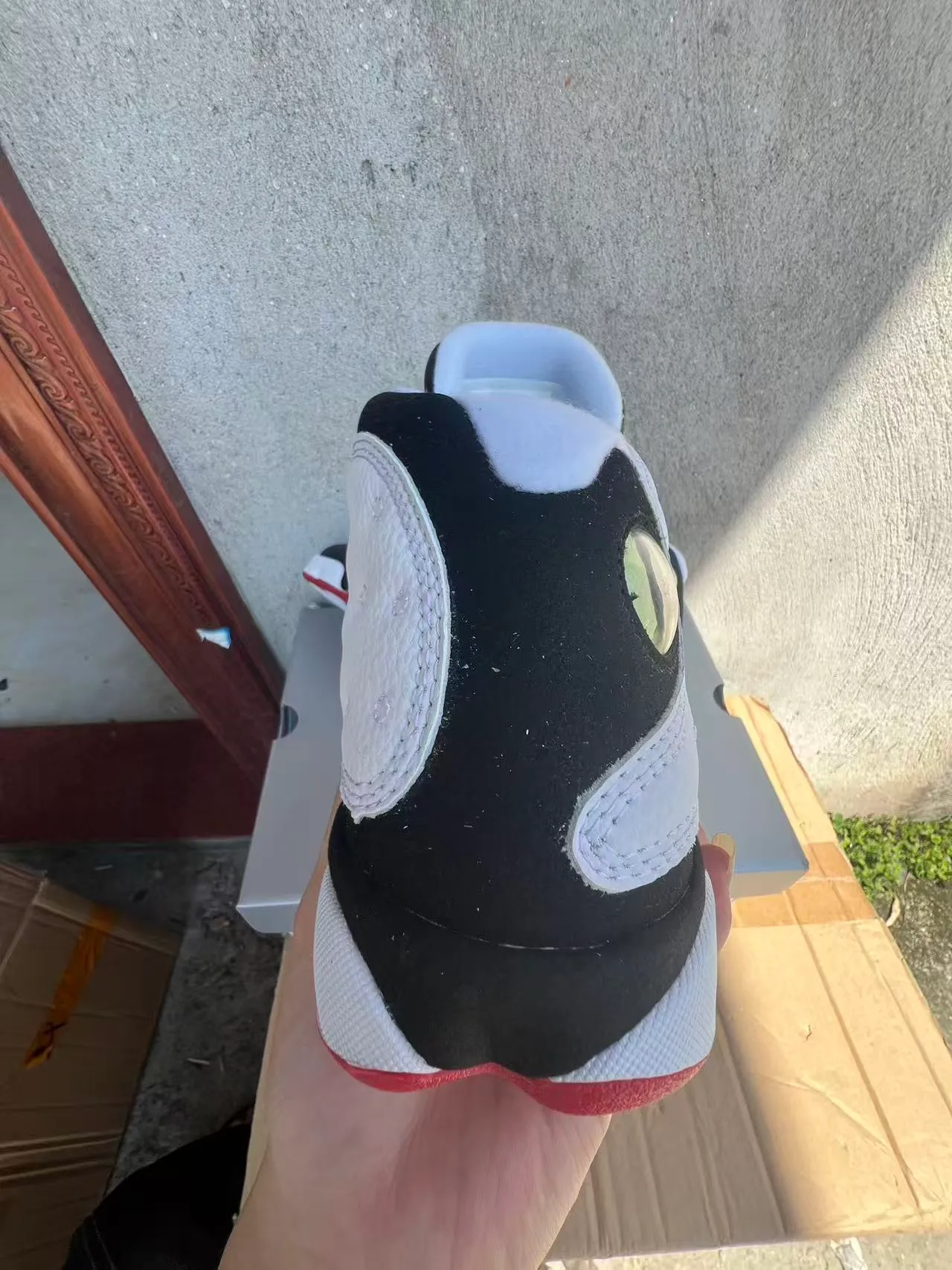 Air Jordan 13 White Black Red Basketball Shoes 8
