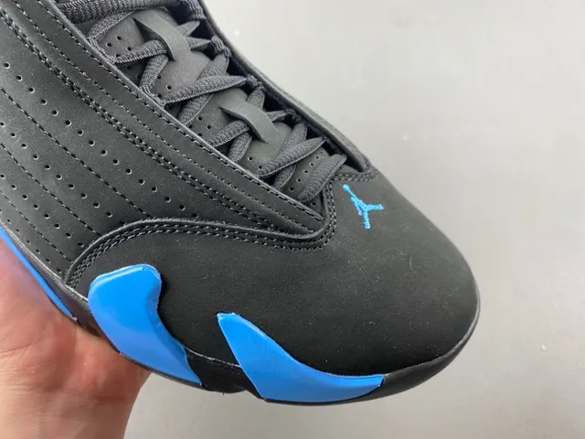 Air Jordan 14 Black Blue Basketball Shoes 2