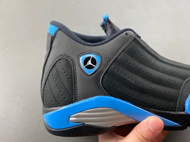 Air Jordan 14 Black Blue Basketball Shoes 3