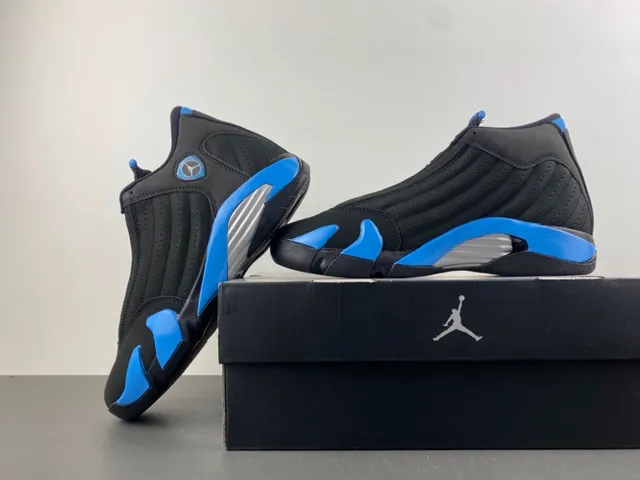 Air Jordan 14 Black Blue Basketball Shoes 14