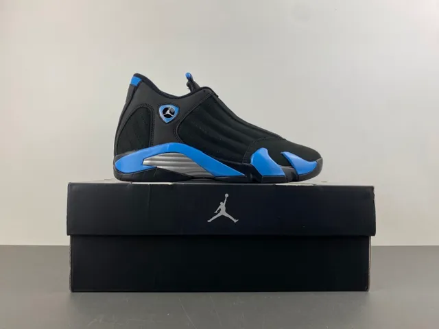 Air Jordan 14 Black Blue Basketball Shoes 15