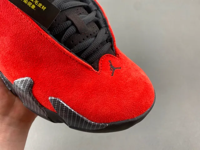 Air Jordan 14 Red Black Ferrari Collaboration Basketball Shoes 2