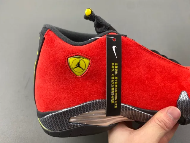 Air Jordan 14 Red Black Ferrari Collaboration Basketball Shoes 3