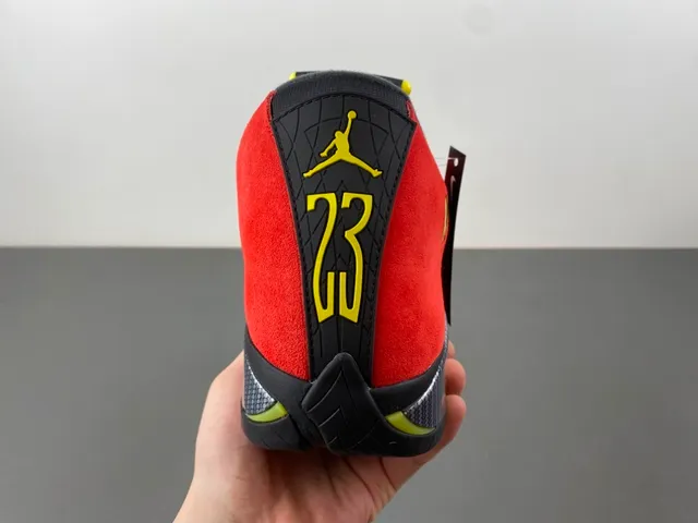 Air Jordan 14 Red Black Ferrari Collaboration Basketball Shoes 4