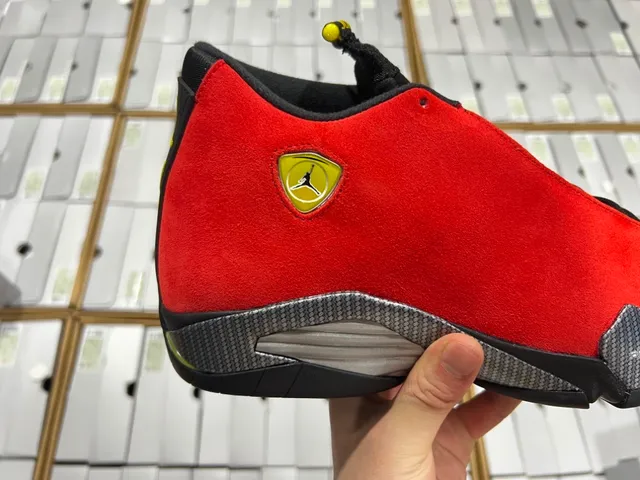 Air Jordan 14 Red Black Ferrari Collaboration Basketball Shoes 12