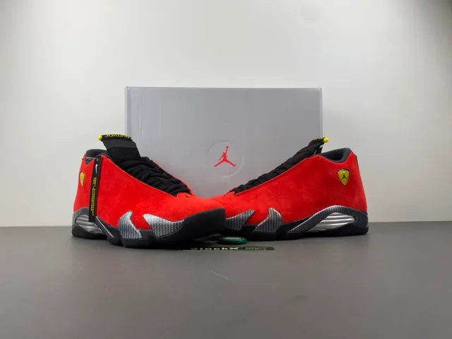Air Jordan 14 Red Black Ferrari Collaboration Basketball Shoes 20