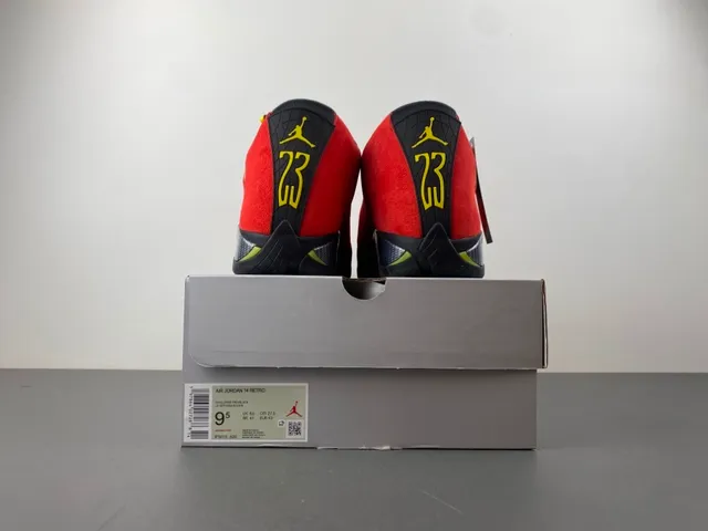 Air Jordan 14 Red Black Ferrari Collaboration Basketball Shoes 24