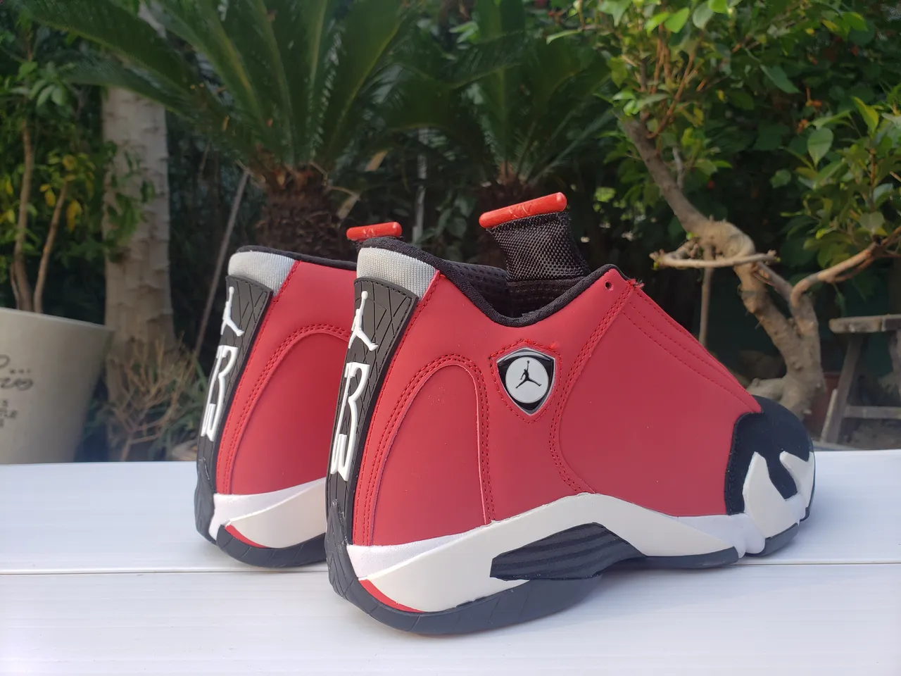 Air Jordan 14 Red Black White Basketball Shoes 5