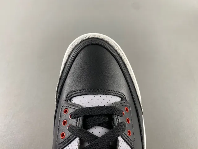 Air Jordan 3 Black Cement Elephant Print Basketball Shoes 6