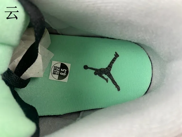Air Jordan 3 Black Cement Green Basketball Shoes 8