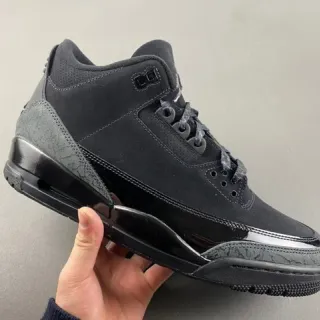 Air Jordan 3 Zapatos de Baloncesto con Estampado de Elefante Negro