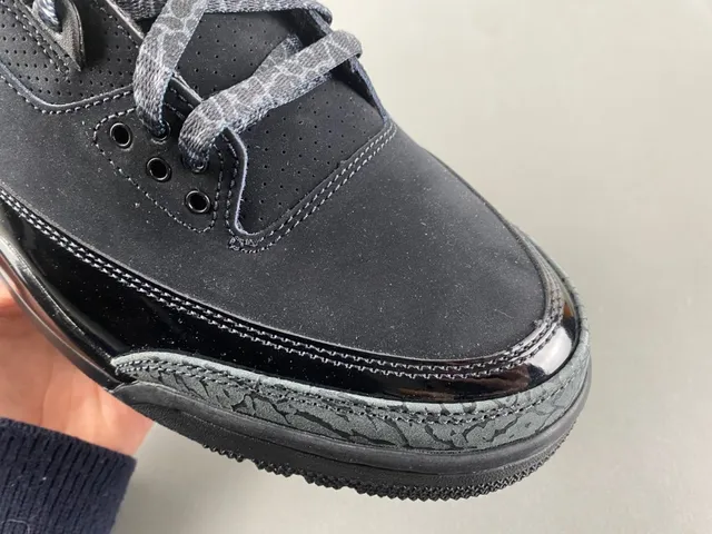 Air Jordan 3 Black Elephant Print Basketball Shoes 2