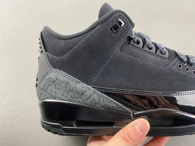 Air Jordan 3 Black Elephant Print Basketball Shoes 3